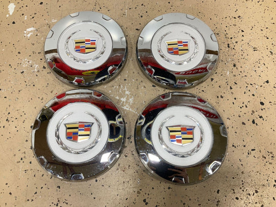 07-14 Cadillac Escalade OEM Center Caps Set of 4 for 22" Wheels - Missing Tabs