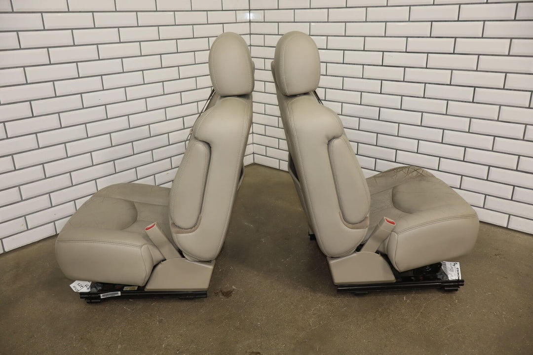 03-06 Cadillac Escalade Front Leather Bucket Seat Set (Left/Right) Shale 83K