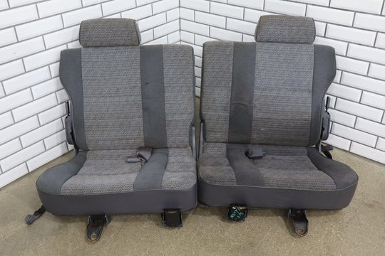 1992 Toyota Land Cruiser Pair LH&RH 2nd Row Cloth Seat (Gray FD10) Some Tears