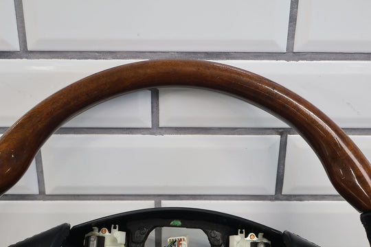 2002-2005 Lexus SC430 Leather & Woodgrain OEM Steering Wheel (Black) Mild Wear