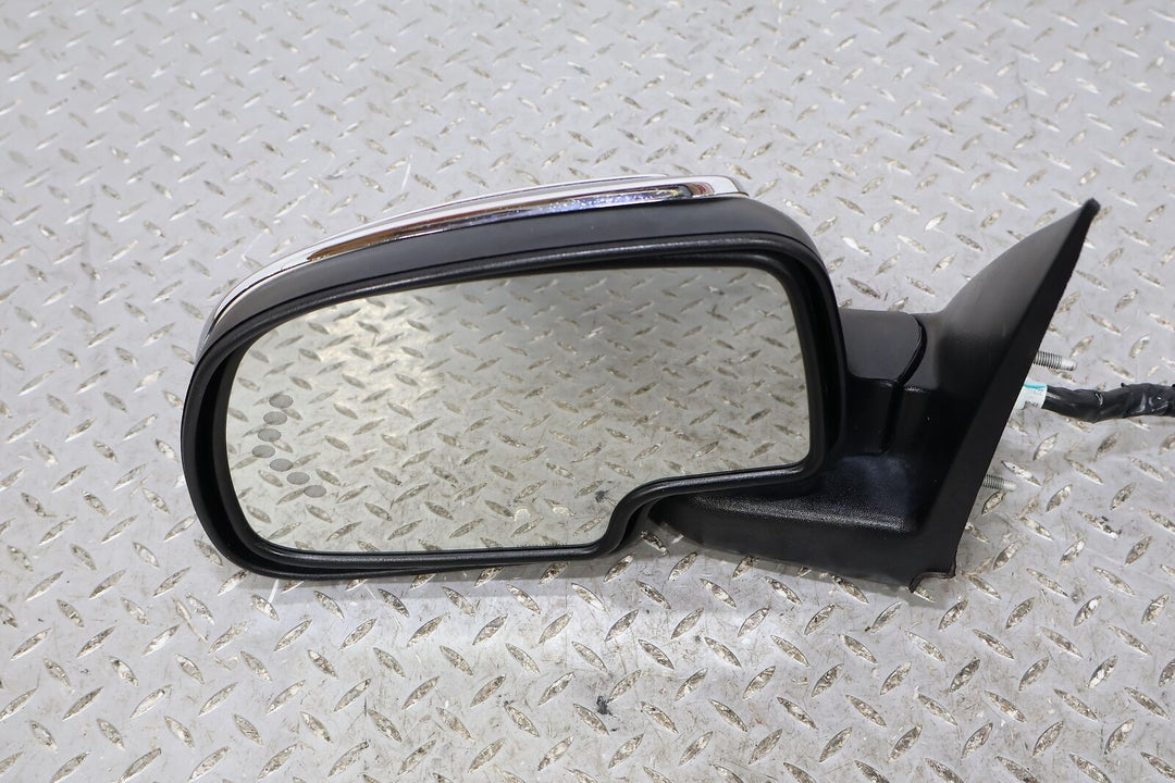 03-06 Cadillac Escalade Left LH Power Door Mirror (Black/Chrome Cap)