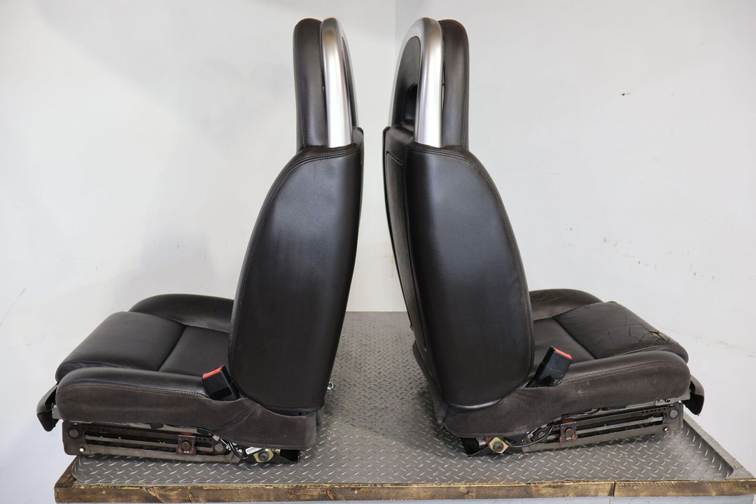 2003-2006 Chevy SSR Pair LH & RH Leather Power Bucket Seat Set (Black) Some Wear