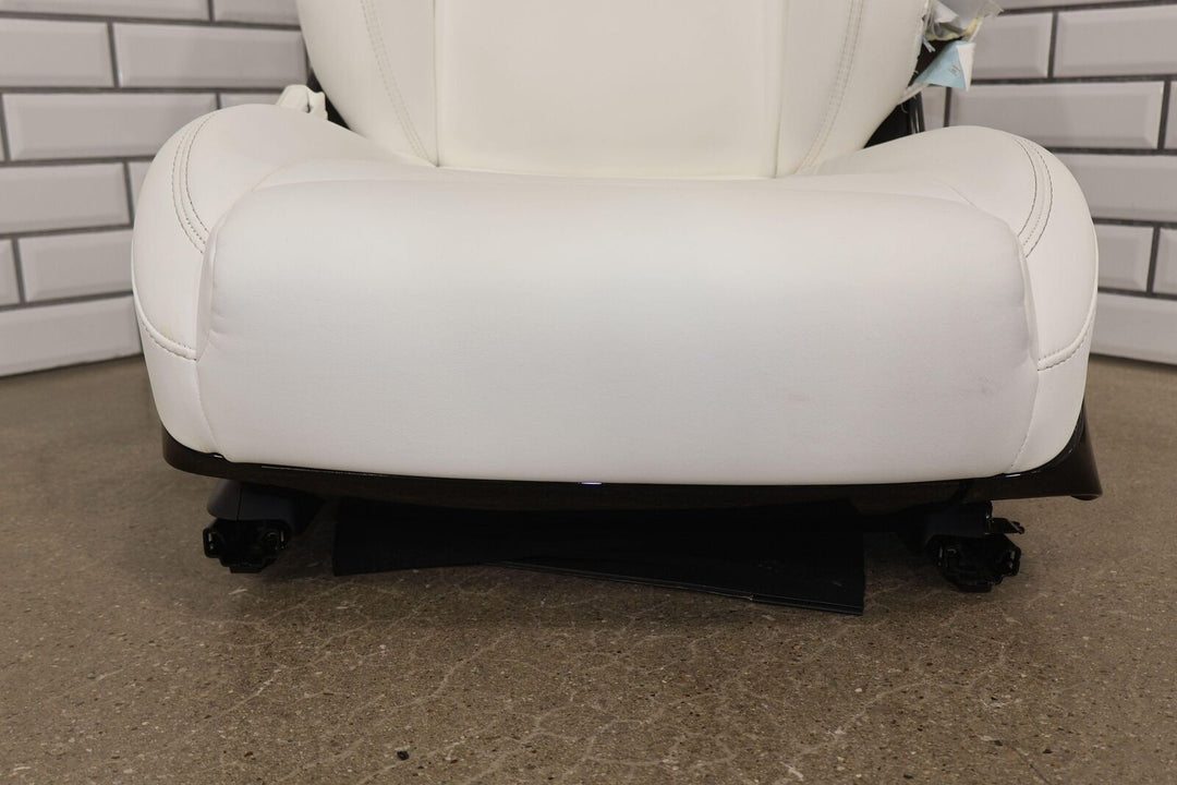 16-20 Tesla Model X Front Left Power Leather Seat (White) For Parts Or Repair