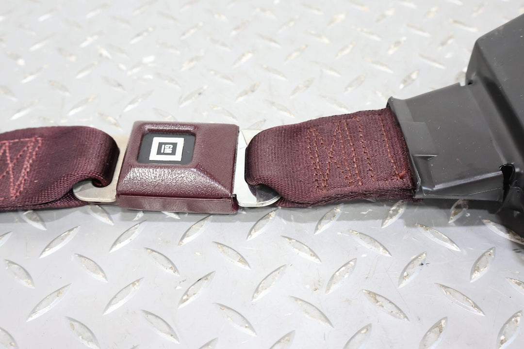 86-88 Chevy Monte Carlo Rear Left LH Seat Belt Retractor & Buckle (Maroon 79U)