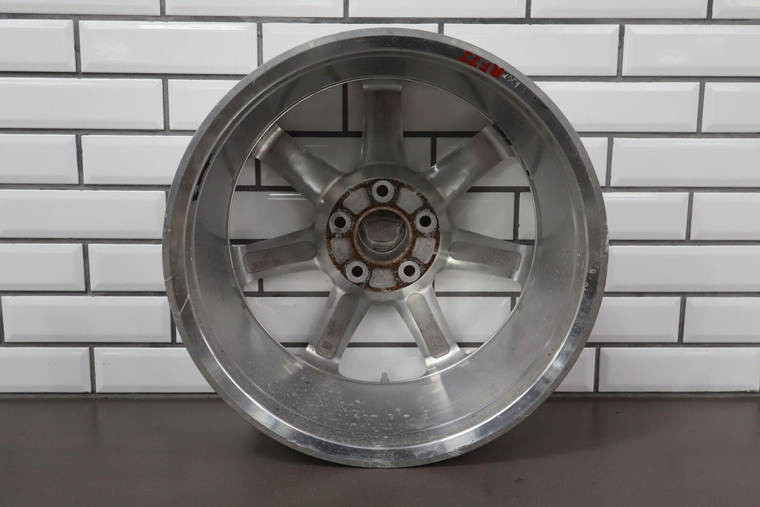 04-08 Cadillac XLR Single (1) 18x8 Polished 7 Spoke Wheel W/Center Cap *CurbRash