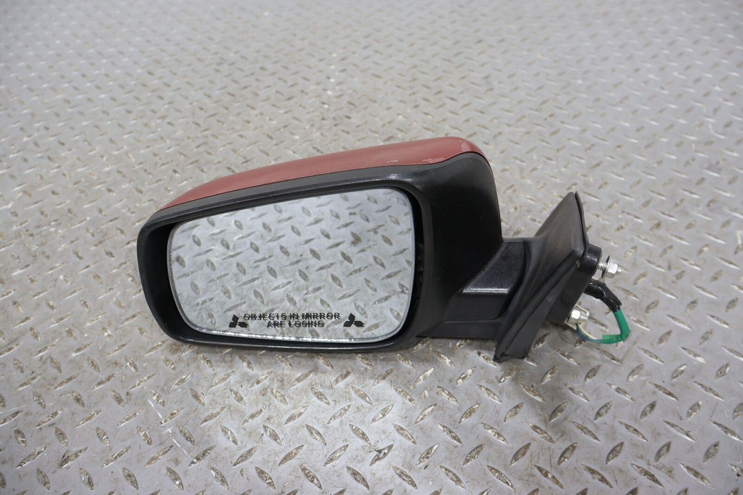 08-14 Mitsubishi Lancer EVO X Left Door Mirror (Rally Red P26) Power Tested