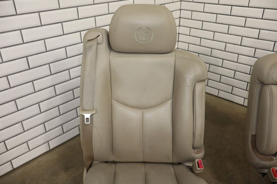 03-06 Cadillac Escalade Front Leather Bucket Seat Set (Left/Right) Shale 83K