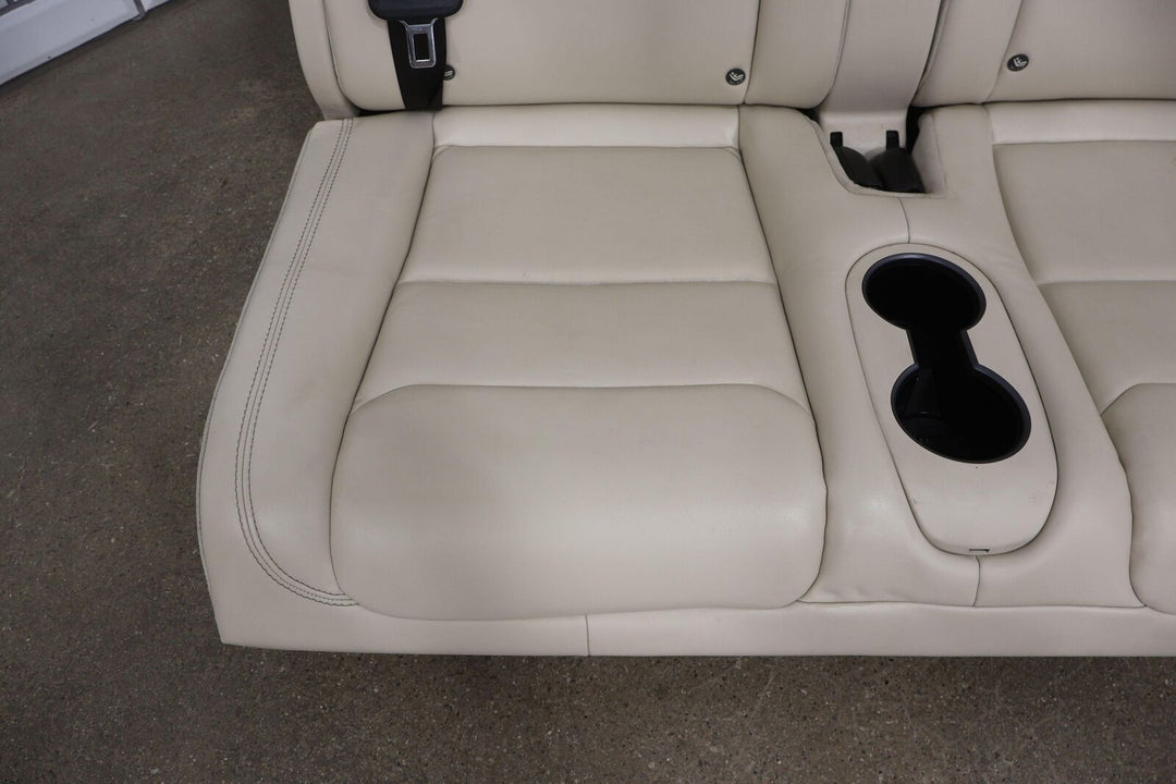 16-20 Tesla Model X Rear 3rd Row Leather Seat (Cream) Light Wear