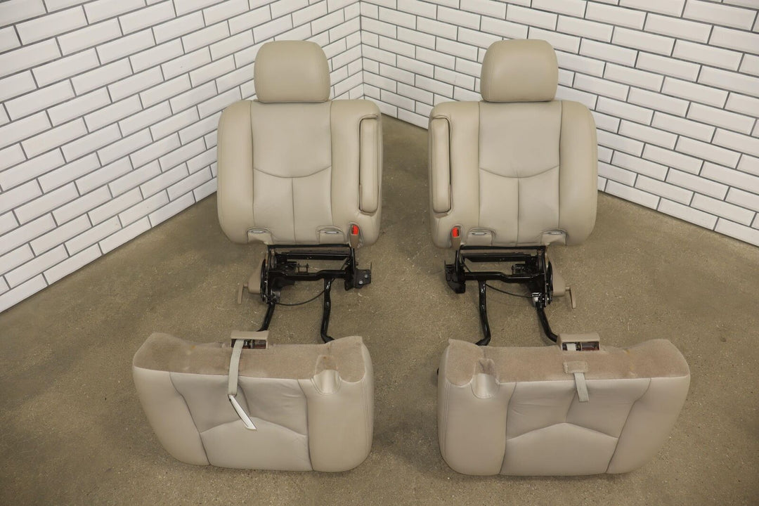 03-06 Chevy Tahoe/ GMC Yukon 2nd Row Bucket Seat Set (Neutral Leather)