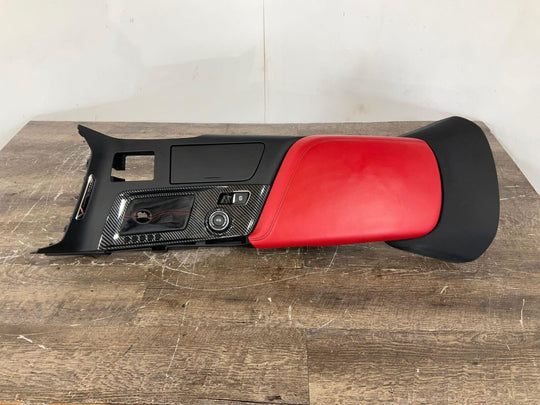 14-18 Chevy Corvette C7 Center Floor Console W/ Lid (Black/Adrenaline Red 70i)