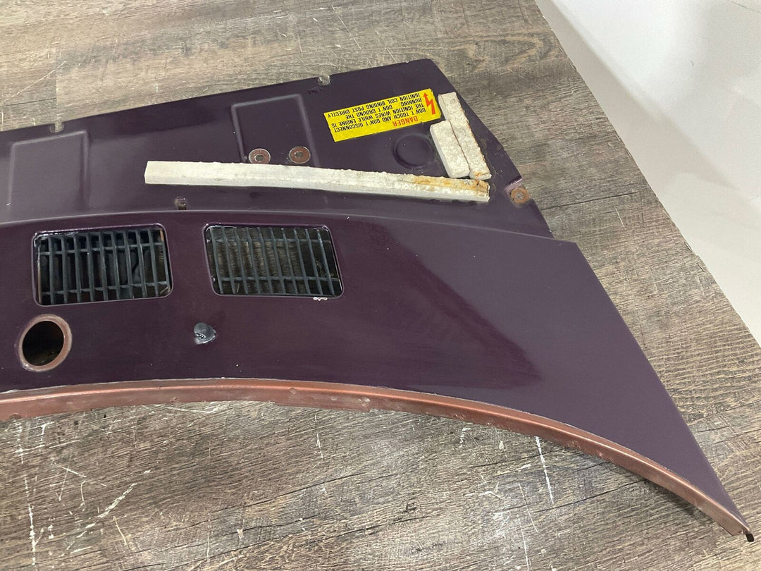 1981 Fiat 124 Spider Cowl Vent Panel (Sold Bare No Seal) Repaint Purple