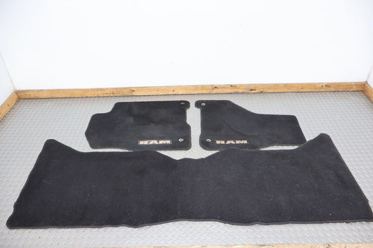 13-18 Ram 1500 Crew Cab Cloth OEM Floor Mats Set of 3 (Black) Light Wear