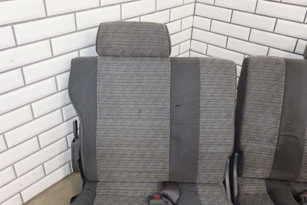 1992 Toyota Land Cruiser Pair LH&RH 2nd Row Cloth Seat (Gray FD10) Some Tears