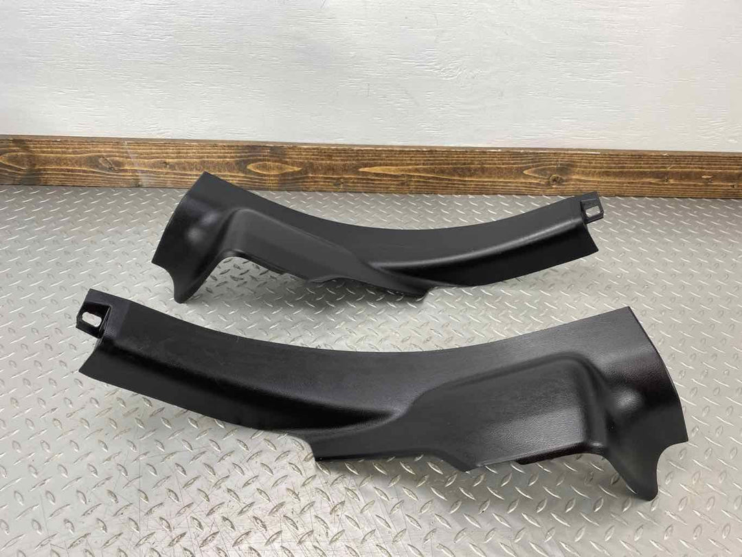 14-17 Maserati Ghibli Pair LH & RH Interior Lower C Pillar Trim Panels (Black)