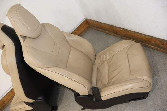 16-20 Tesla Model S LH&RH Front Bucket Leather Seats (Tan) Power/Heated/Vented