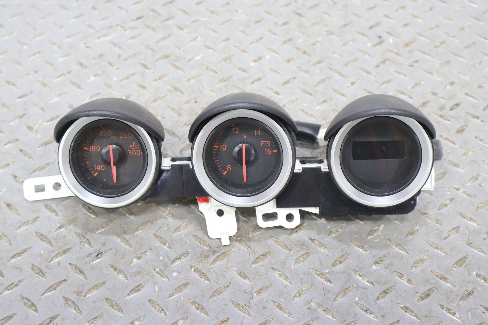 09-19 Nissan 370Z Dash Triple Gauges Cluster (Temp/Volt/Clock) Tab