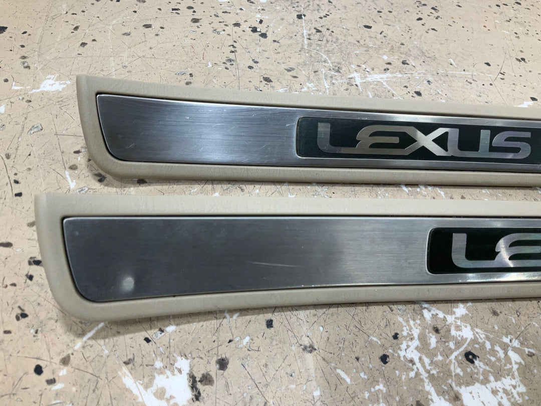 05-09 Lexus GX470 Pair LH & RH Rear Door Sill Plates OEM (Ivory LH00)