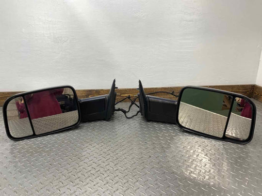 13-18 Ram 1500 Pair 6X9 Power Folding Door Mirrors W/Courtesy Lights (Black)