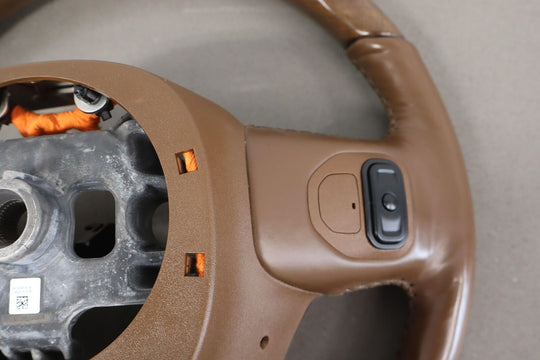 18-21 Ram 1500 Longhorn Leather Heated Steering Wheel OEM (Brown N6/Rose Gold)