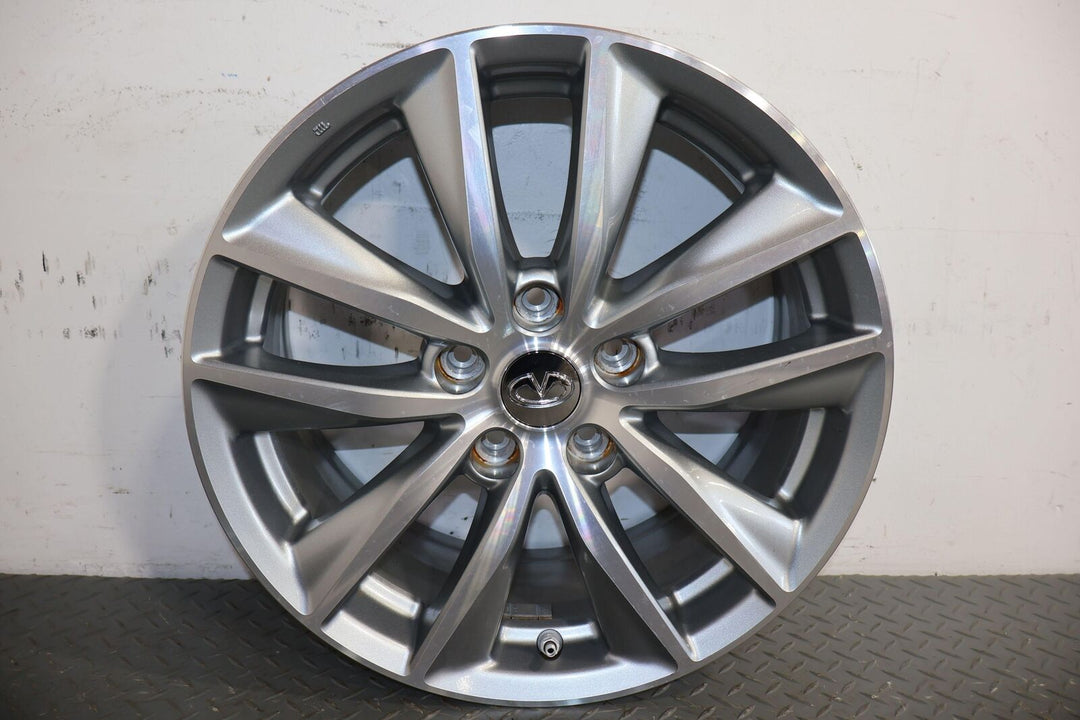 14-17 Infiniti Q50 17X7.5 OEM 5 V Spoke Wheels Set of 4 (Painted Silver)