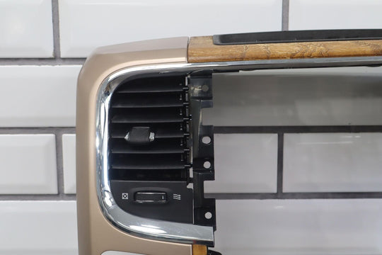 13-18 Ram 2500 Longhorn Upper Radio Trim Bezel W/ Vents (Woodgrain & Gold)