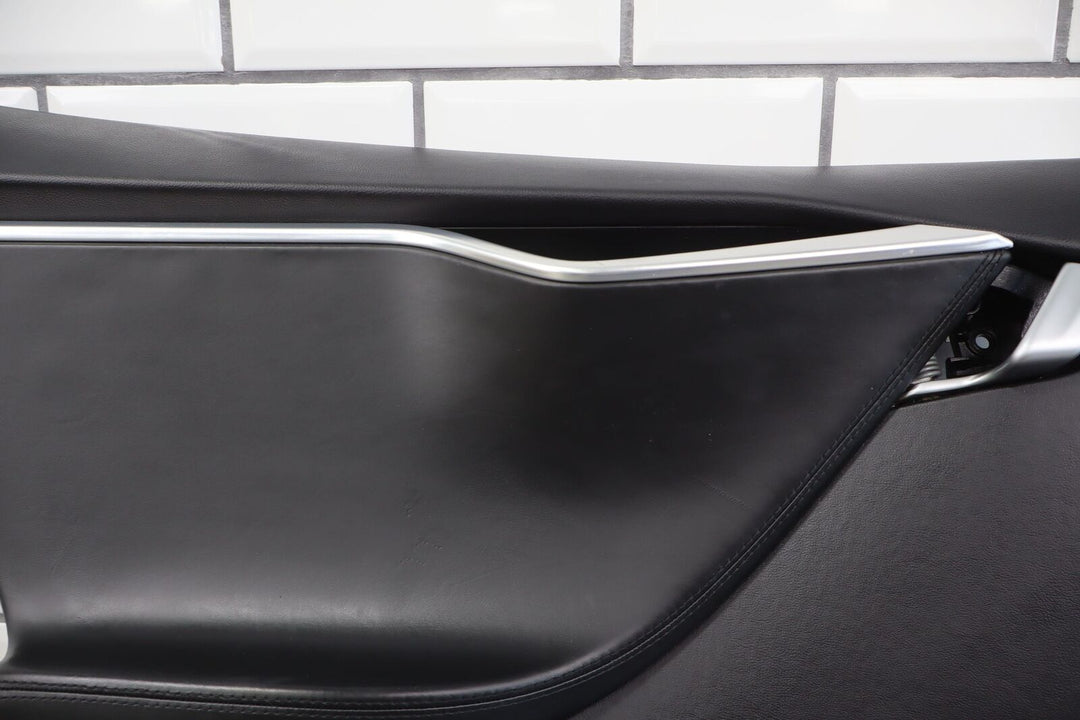 2012-2015 Tesla Mode S Rear Left LH Interior Door Trim Panel (Black) See Photos