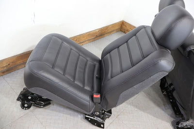 03-07 Hummer H2 SUV Black Leather 2nd Row Seat (Ebony 48i) Light Wear