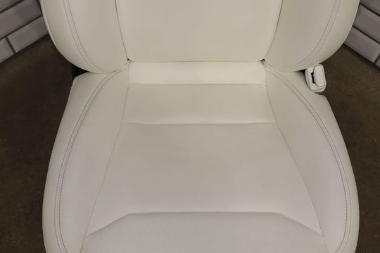 2016-2020 Tesla Model X Front Right Leather Bucket Seat (White UWT) Power Tested