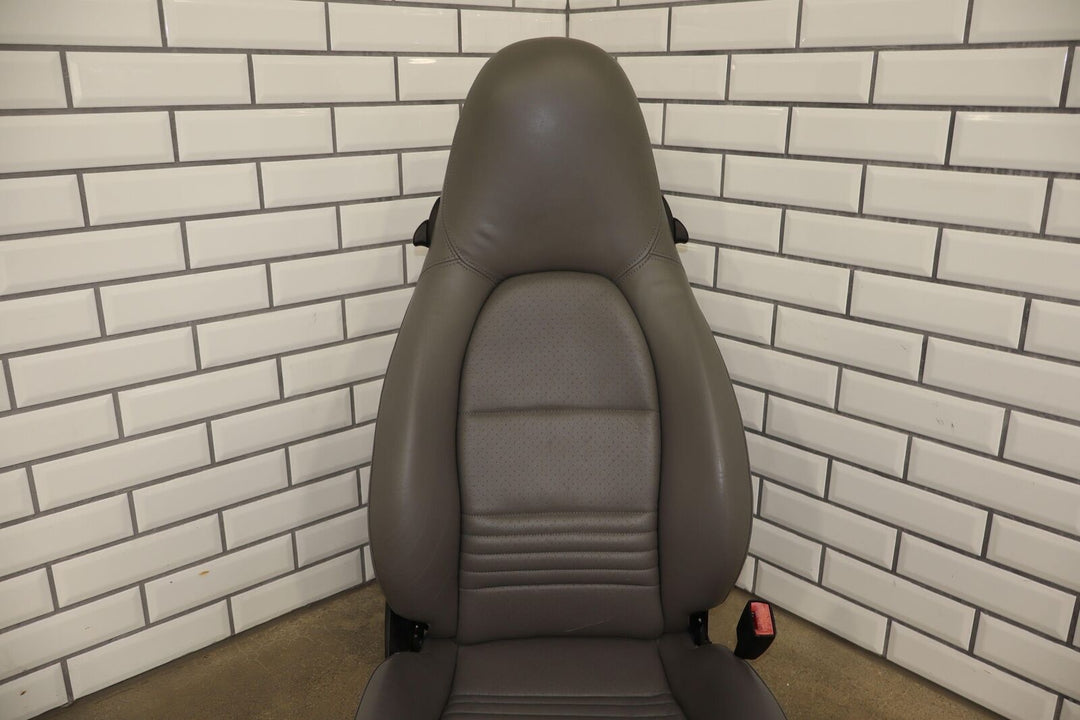 2003-2004 Porsche Boxster 986 Right Passenger Leather Seat (Gray Y1) Burn Marks