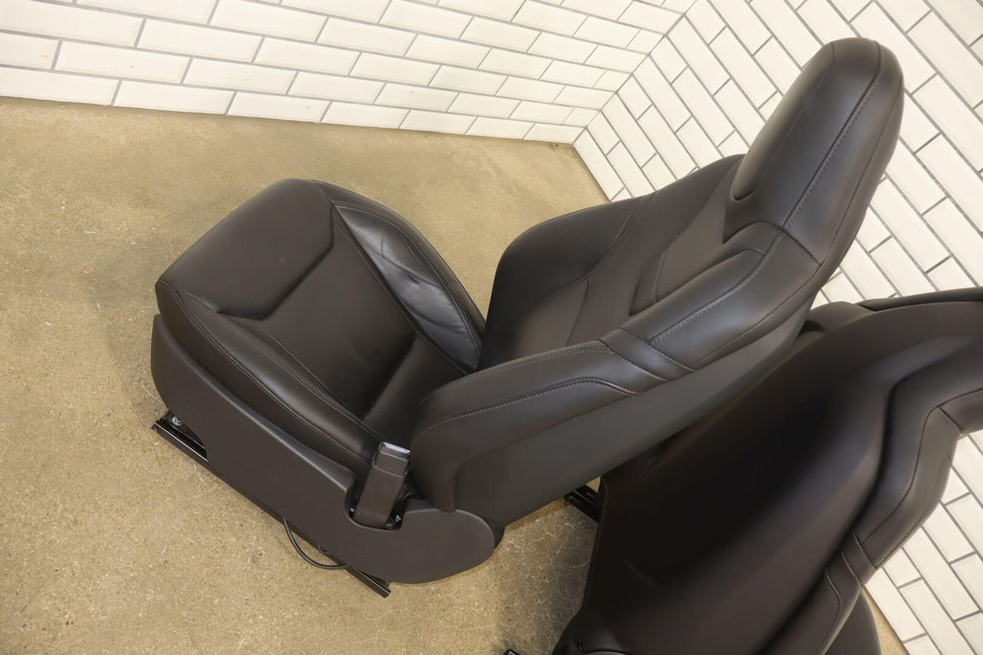 2016 Tesla Model S Gen 3 Black Leather Heated Seat Set (Front/Rear) OEM