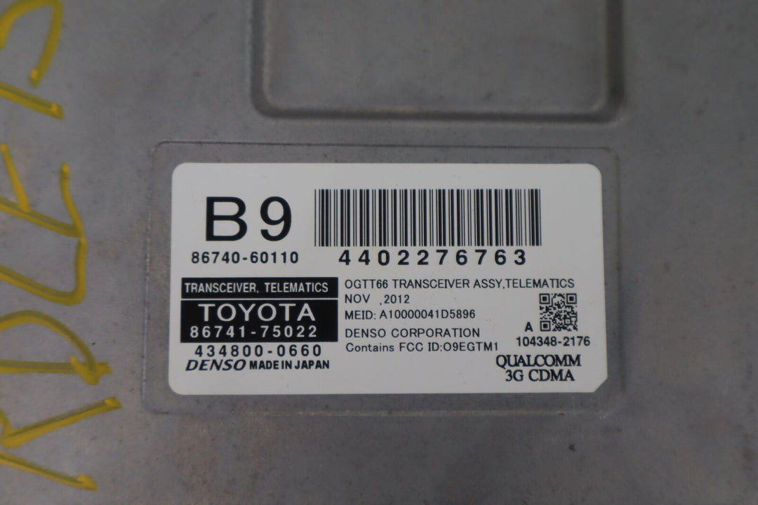 2010-2013 Lexus GX460 OEM Telematics Transceiver Module (86740-60110)