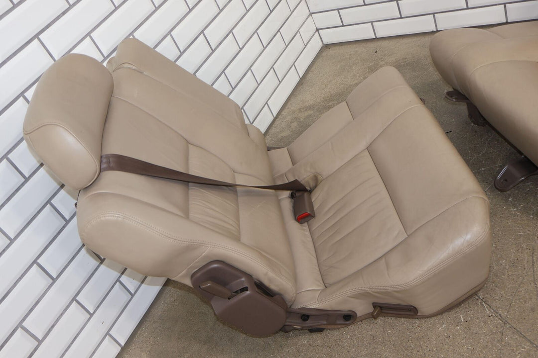 1996-1997 Lexus LX450 Land Cruiser Pair Rear 2nd Row Leather Seats (Beige LC43)