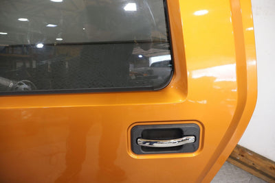 03-09 Hummer H2 Driver Left LH Rear Door W/Glass (Fusion Orange 55u) Notes