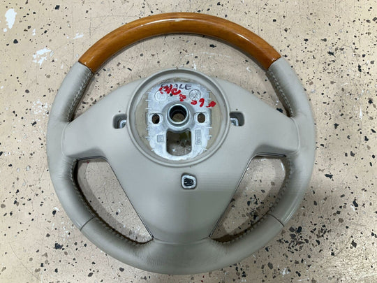 04-06 Cadillac XLR Driver Leather/Wood Steering Wheel (Shale 18i)