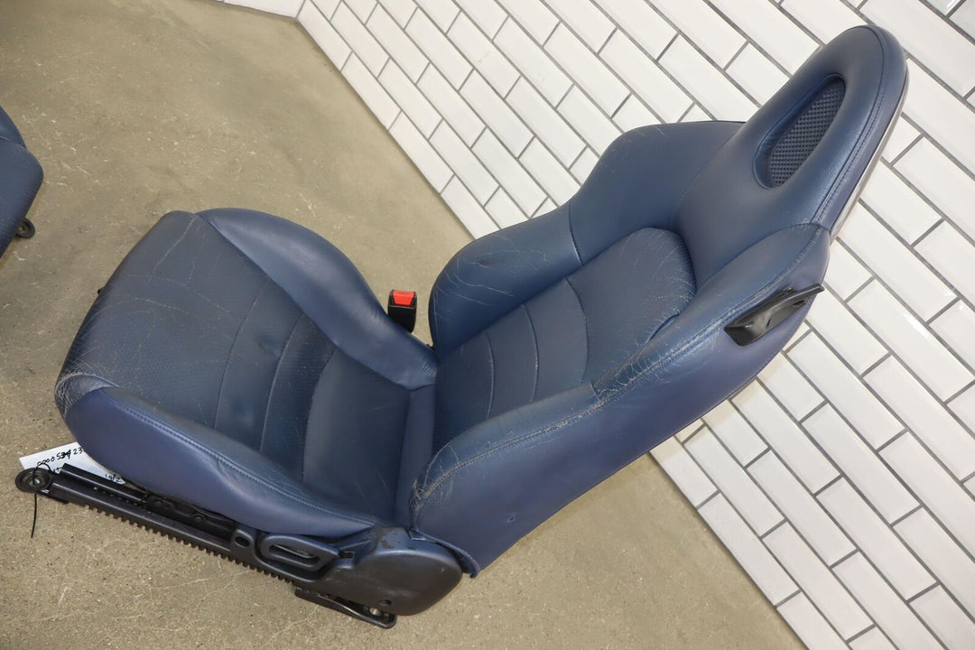 2000-2005 Honda S2000 OEM Leather Bucket Seat Set (Left/Right) Blue