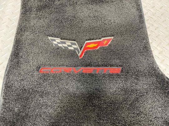 05-10 Chevy Corvette C6 Pair LH&RH Floor Cloth Floor Mats (Black 19i) See Notes