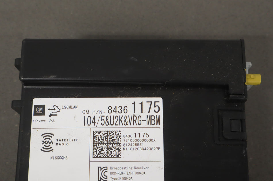 2018 Chevrolet Colorado- Radio Module