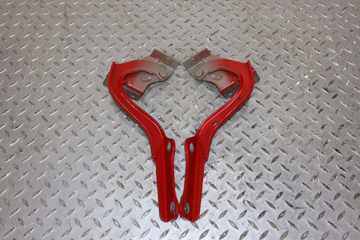 86-91 Mazda RX7 FC Convertible Pair Rear Trunk Deck Lid Hinges (Sunrise Red RH)