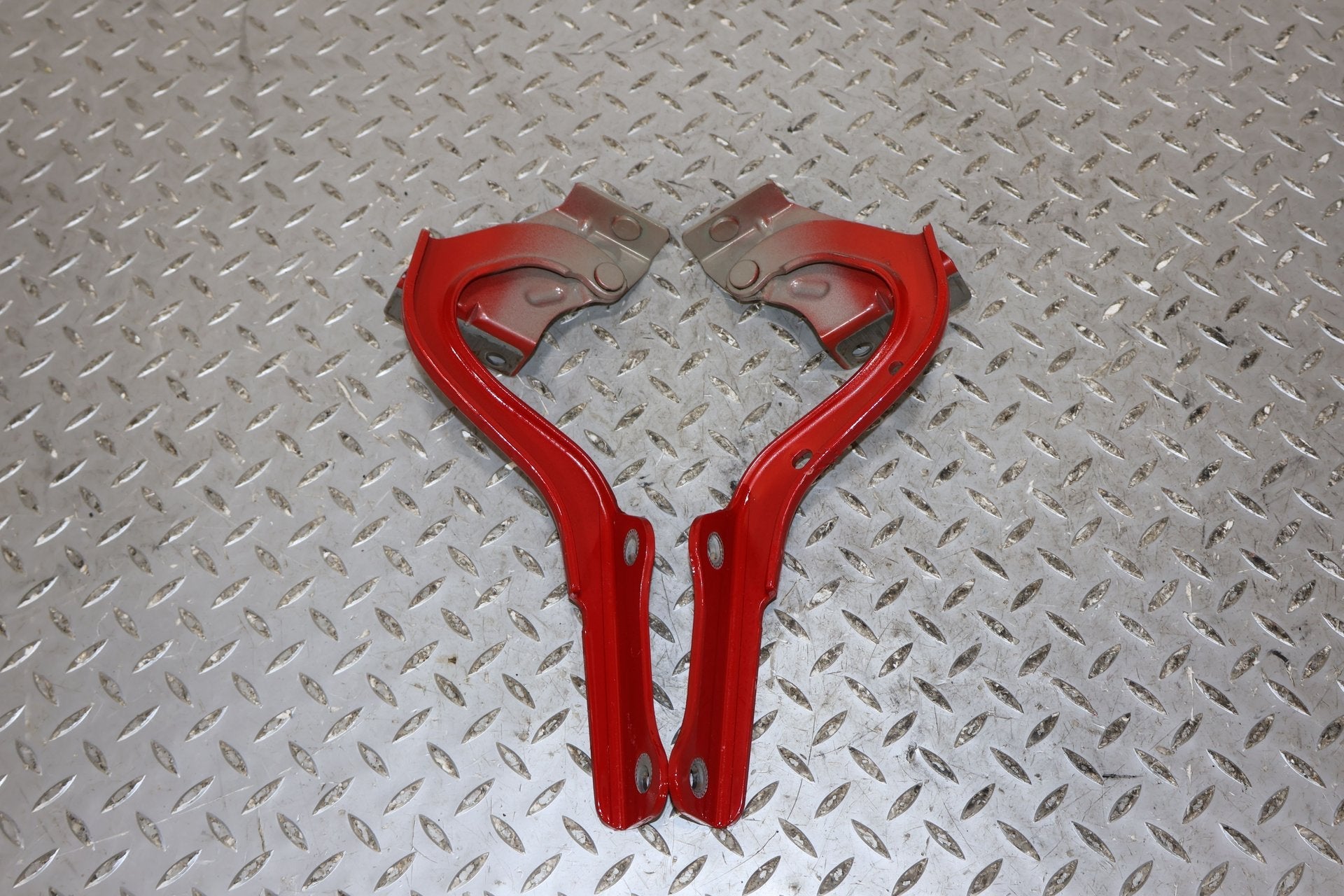 86-91 Mazda RX7 FC Convertible Pair Rear Trunk Deck Lid Hinges (Sunrise Red RH)