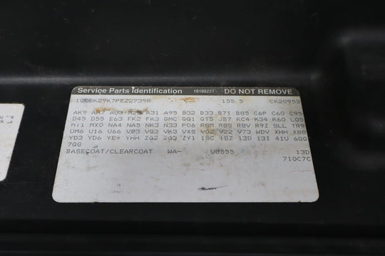 88 - 94 Chevy C/K Truck Glove Box Door with Insert Gray OEM