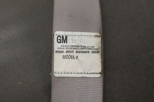 88 - 94 Chevy C/K Truck GMT400 Extended Cab Left Rear Seat Belt Gray 13i