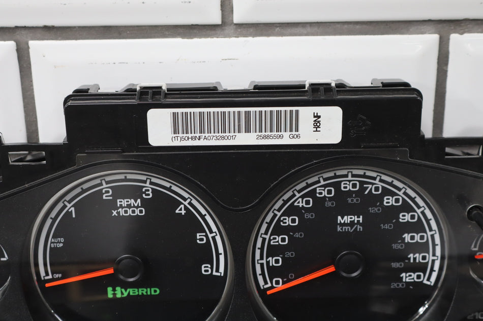 2008-2011 GMC Yukon Hybrid Speedometer 25970356 223952 Miles