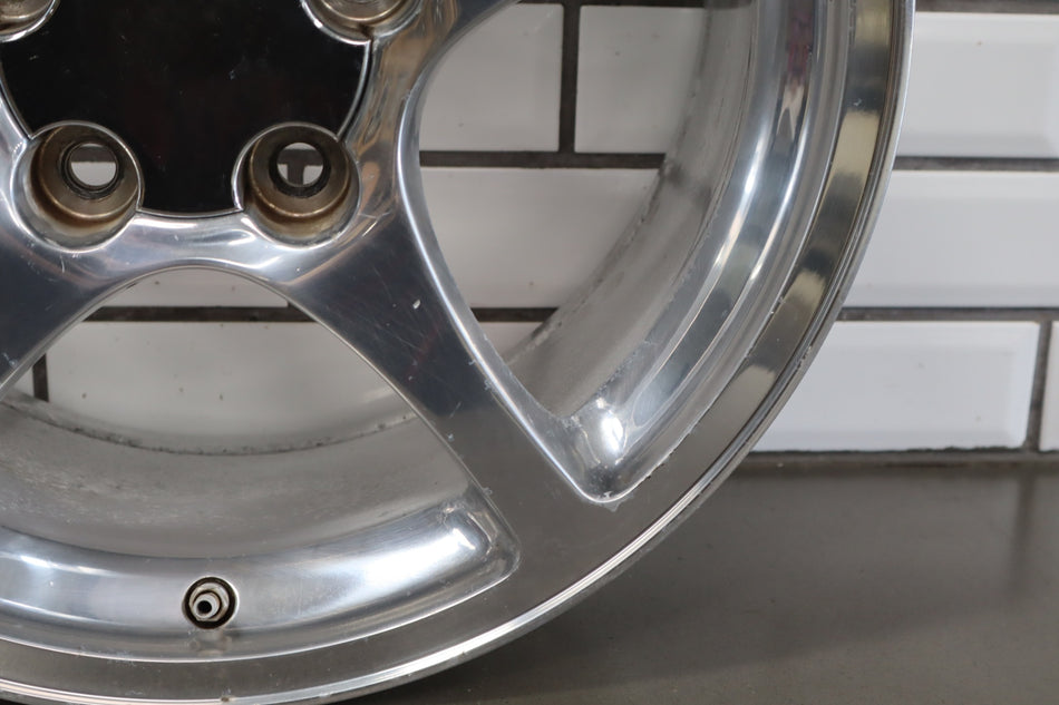 2000-2004 Chevrolet Corvette C4 Front 17x8.5 OEM 5 Spoke Polished Wheel