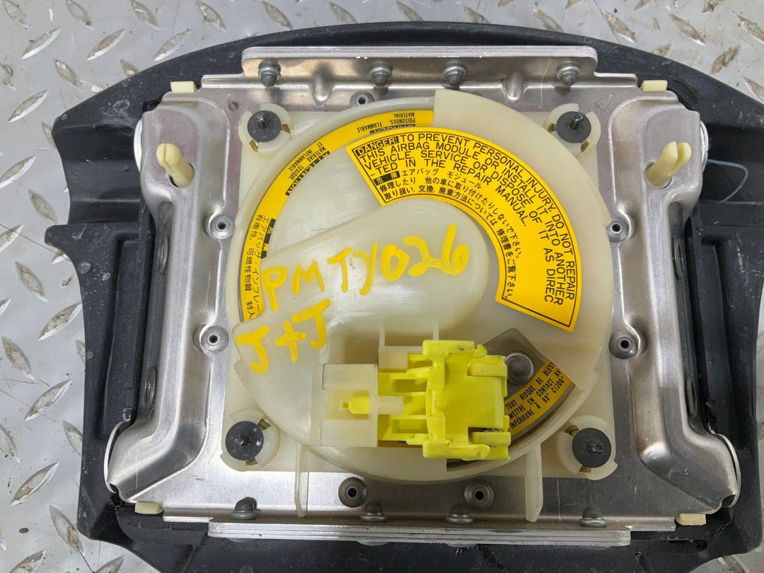 90 - 92 Toyota Supra Left Driver Steering Wheel Airbag Black Trim