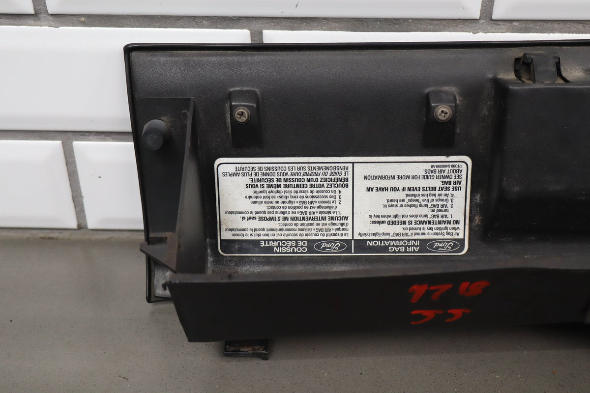 90-93 Ford Mustang (Fox) Dash Pad Black Less Cluster