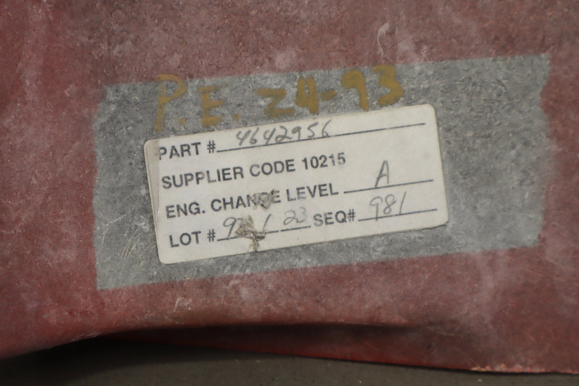 92-95 Dodge Viper RT/10 OEM RH Fender Viper Red PRN Low 15k Miles