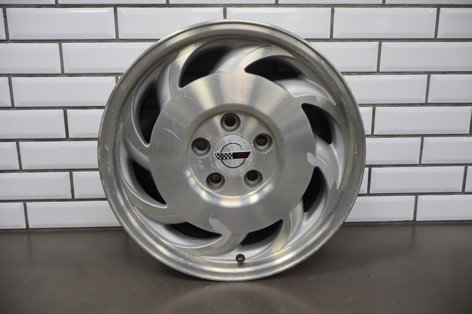 94-96 Chevrolet Corvette C4 17x9.5 Left Alloy Wheel- 10214046 Clear Peeling