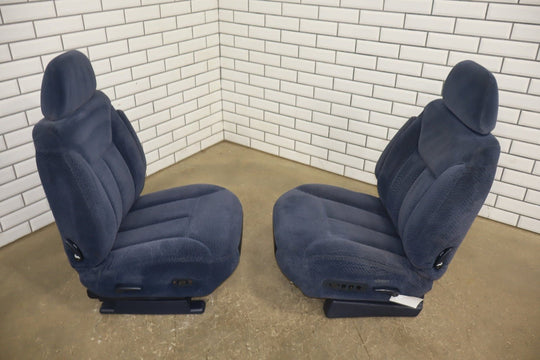 95 - 98 Chevy C/K Truck GMT400 OBS Extended Cab Cloth Seat Set Front/Rear Blue