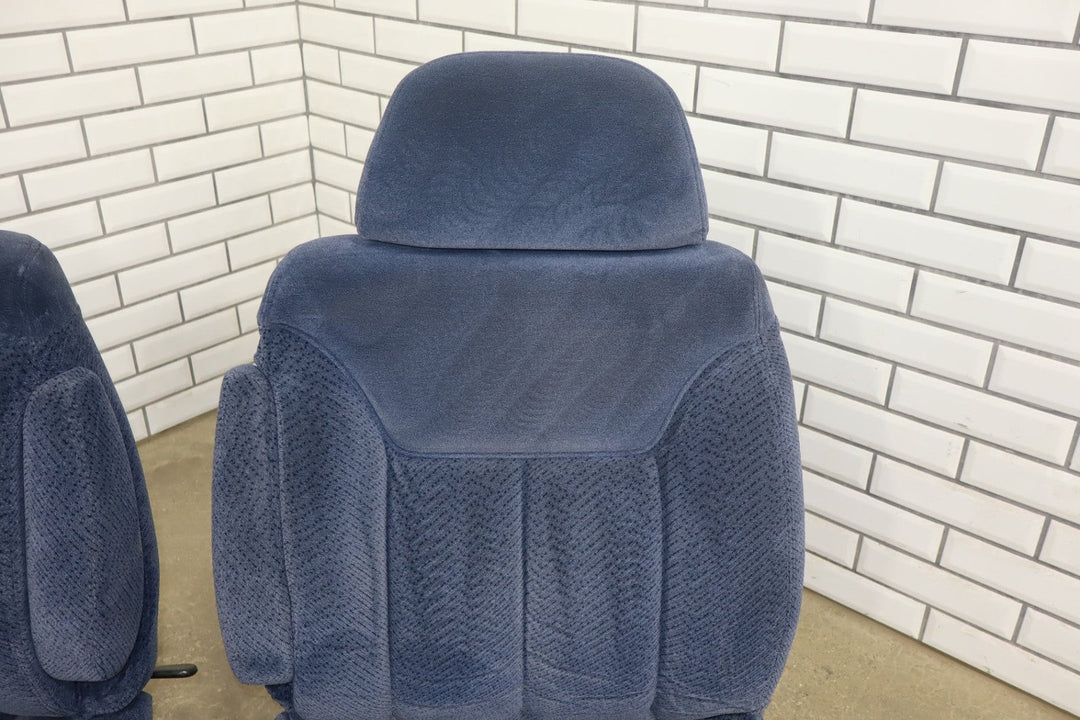 95 - 98 Chevy C/K Truck GMT400 OBS Extended Cab Cloth Seat Set Front/Rear Blue