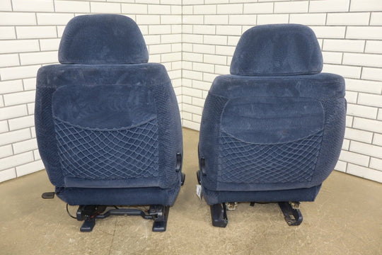 95 - 98 Chevy C/K Truck GMT400 OBS Extended Cab Cloth Seat Set Front/Rear Blue